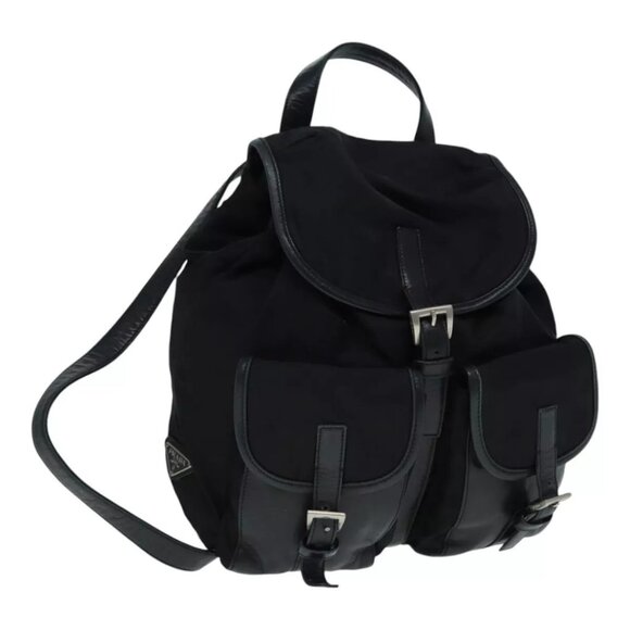 PRADA Backpack Nylon Black Auth 89322 - Picture 1 of 16
